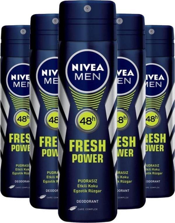 Nivea Fresh Power Erkek Deodorant 150 Ml X5 - Image 1