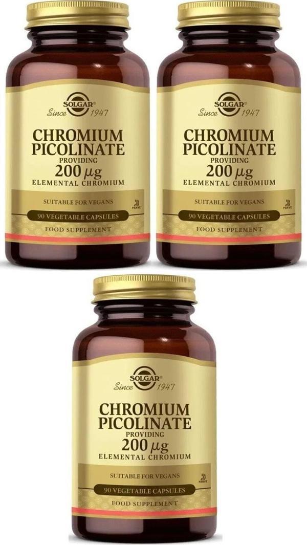 Solgar Chromium Picolinate 200 Mcg X3 Adet - Image 1