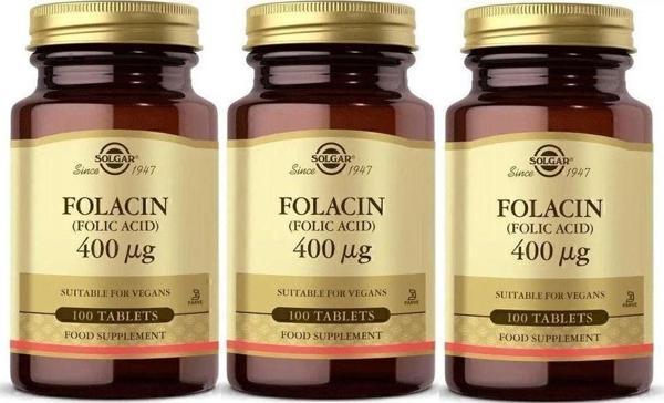 Solgar Folic Acid 400 Mcg 100 Tablet 3 Adet - Image 1