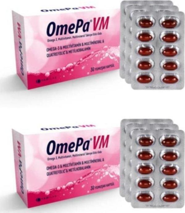 Omepa Vm-Omega+Vitamin+Mineral 30 Yumuşak Kapsül-3 Adet-Skt:05/2024 - Image 1