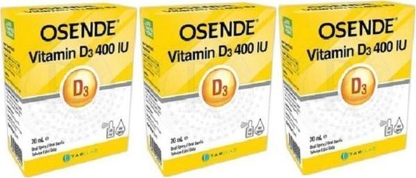 Osende Tab Vitamin D3 400 Iu Sprey/Damla 20 ml x 3 Adet - Image 1