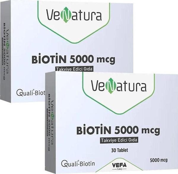 Venatura Biotin 5000 Mcg 30 Tablet 2 Adet - Image 1
