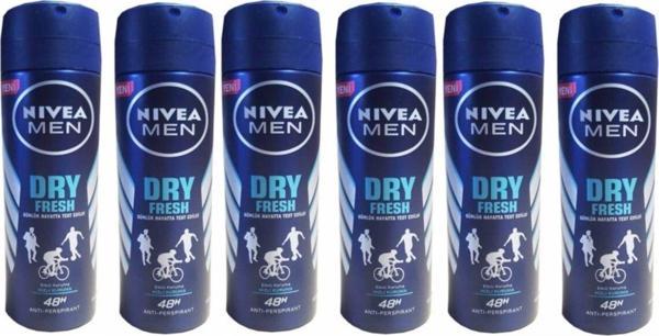 Nivea Nıvea Men Sprey Dry Fresh Günlük Hayat Test 150 Ml 6 Lı Paket - Image 1