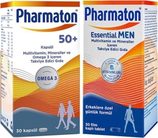 Pharmaton Essential Men 30 Kapsül Ve 50 Plus 30 Kapsül - Image 1