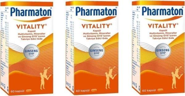 Pharmaton Vitality 60 Kapsül 3 Adet - Image 1