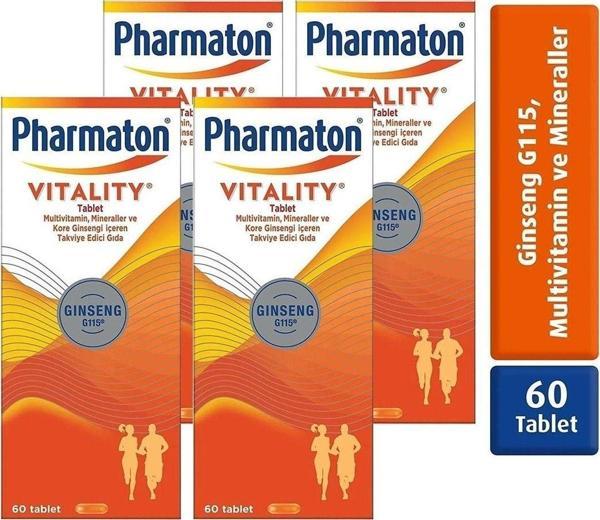 Pharmaton Vitality 60 Tablet 4 Adet - Image 1