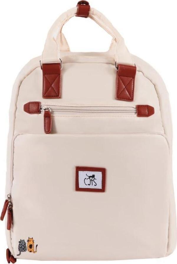 Biggdesign Cats Laptop Sırt Çantası Beyaz - Image 1