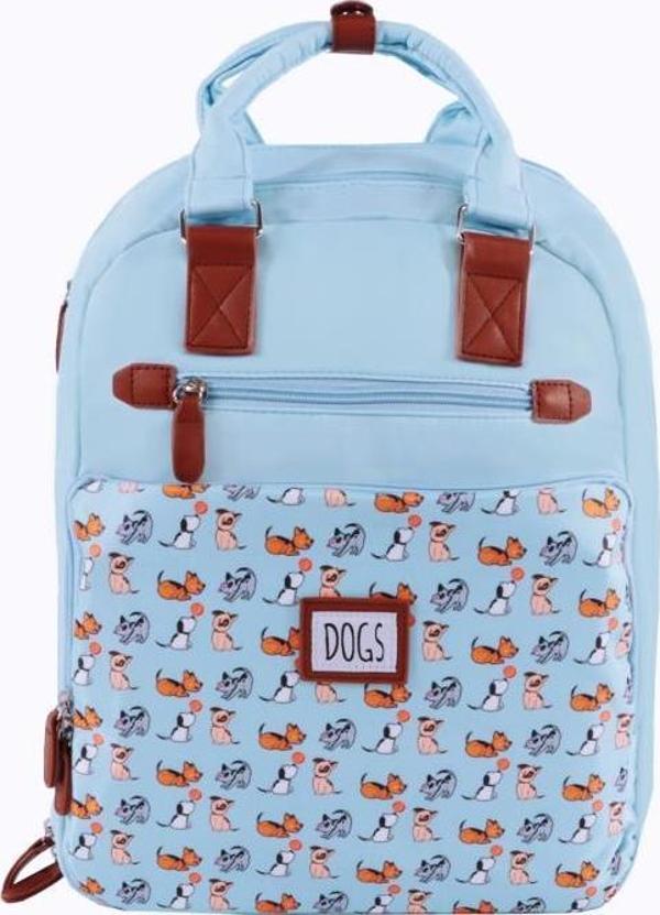 Biggdesign Dogs Laptop Sırt Çantası Mavi - Image 1