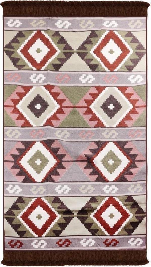 Bigghome Çift Taraflı Kilim, Makinede Yıkanabilir, Modern Desenli, 120*180 cm, SA1583B - Image 1