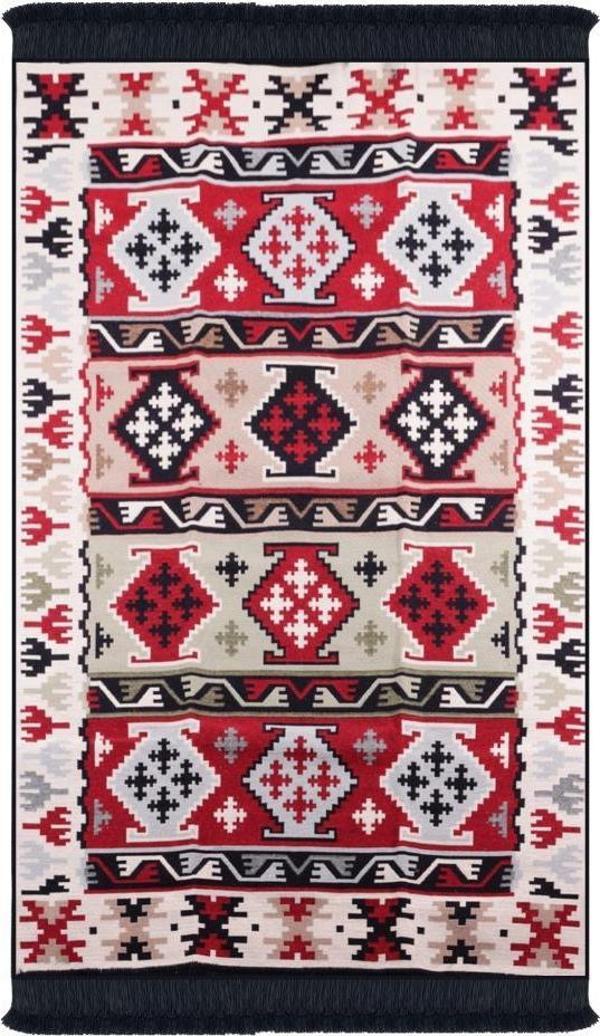 Bigghome Çift Taraflı Kilim, Makinede Yıkanabilir, Modern Desenli, 80*150 cm, SA1590A - Image 1