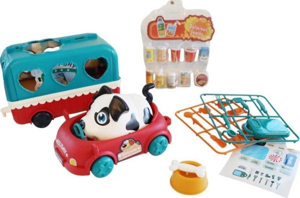 Ogi Mogi Toys Ses Kontrollü Köpek, Araba ve Atıştırma Arabası Seti - Image 1