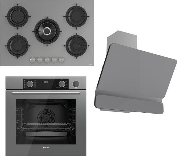 Ferre Steamart&fryart Serisi Buharlı Pişirme Gri Set (rs038 + Xe64cpr +d082 ) - Image 1