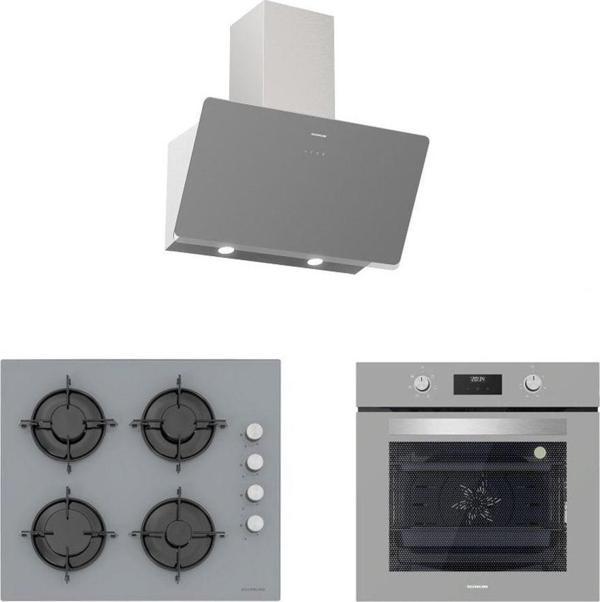 Silverline Gri Cam Ankastre Set 5 Yıl Garanti (3457 Soho 60 Gri+cs5349s01+bo6502s02) - Image 1
