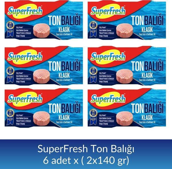 SuperFresh Ton Balığı 140 gr x 12 Adet - Image 1