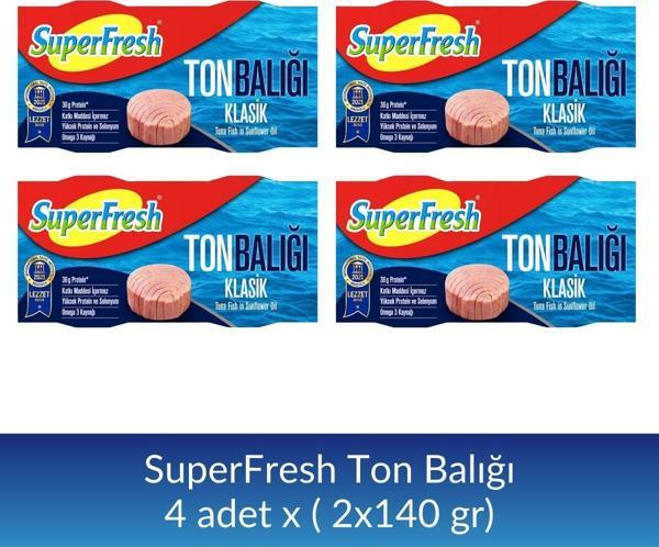 SuperFresh Ton Balığı 140 gr x 8 Adet - Image 1