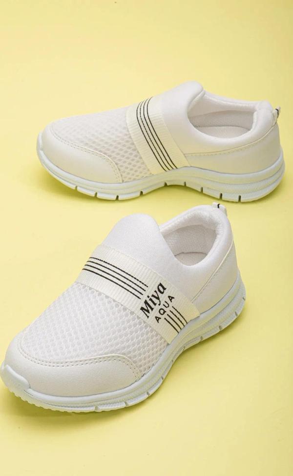 Çocuk Sneaker Fileli Rahat Taban Unisex Bebek Çocuk Spor Ayakkabı 1004-101-0002 Beyaz-27 - Image 1