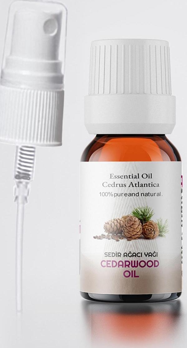 PROCLİS Sedir Ağacı Yağı, %100 Doğal Uçucu Yağ, Cedarwood Oil 10ml Sprey Başlıklı - Image 1