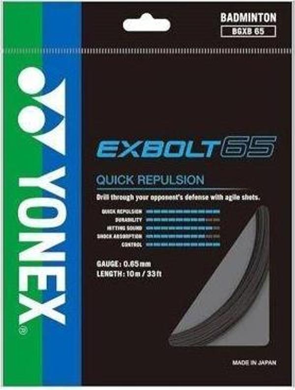 Yonex Exbolt 65 Badminton Kordajı 0.65 mm 10 Metre Siyah - Image 1
