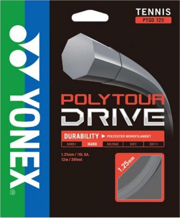 YONEX POLY TOUR DRIVE 1.25 (12m) TENİS KORDAJI Gri - Image 1