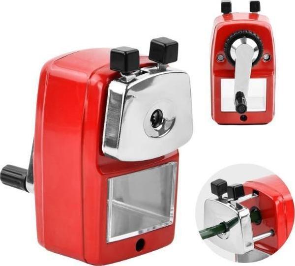 Mas 6732 Masa Tipi Büyük Kollu Kalemtraş - Kırmızı - Image 1