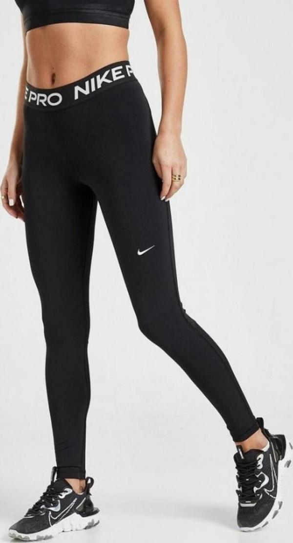 Nike Pro Normal Belli File Panelli Kadın Siyah Tayt - Image 1