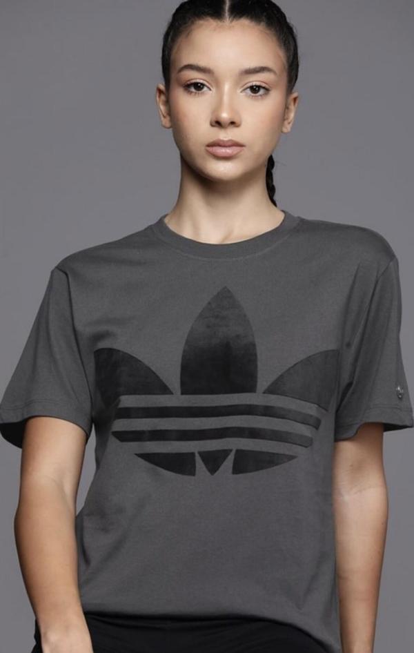 Adidas Originals Large Trefoil Kadın Gri t-shirt - Image 1