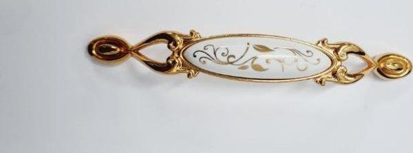 MİRAY 96 mm Metal Gold  porselen sarmasık  desenli / 5 ADET - Image 1