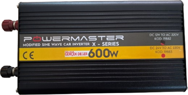 Powermaster 12 V Volt 600 W Watt Modifiye Sinüs Solar İnverter 220V Çevirici İnvertör Dönüştürücü - Image 1