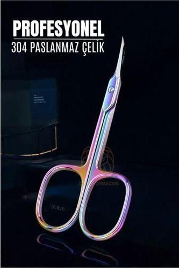 Findit Rainbow Manikür Et Makası 304 Çelik Profesyonel - Image 1