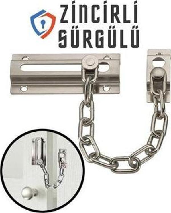 Findit Sürgülü Kapı Emniyet Kilidi Saten - Image 1