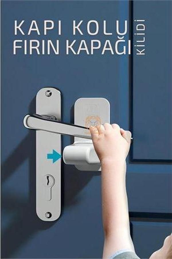 Çocuklara Kapı Kolu ve Fırın Kapağı Güvenlik Kilidi - Image 1