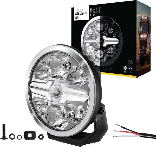 Hella Off-Road Valuefit Blade Led Uzun Far Krom 18W 9" Beyaz Isik 1FJ357199-011 - Image 1
