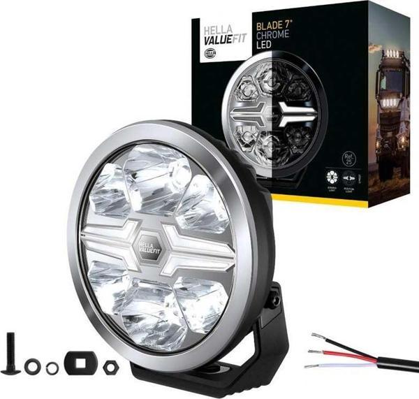 Hella Off-Road Valuefit Blade Led Uzun Far Krom 22W 7" Beyaz Isik 1FJ357198-001 - Image 1