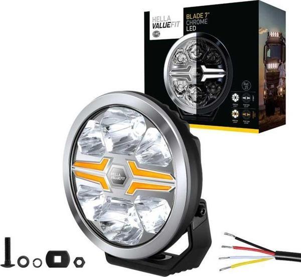 Hella Off-Road Valuefit Blade Led Uzun Far Krom 22W 7" Beyaz-Amber Isik 1FJ357198-021 - Image 1