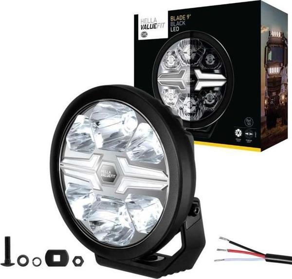 Hella Off-Road Valuefit Blade Led Uzun Far Siyah 18W 9" Beyaz Isik 1FJ357199-051 - Image 1