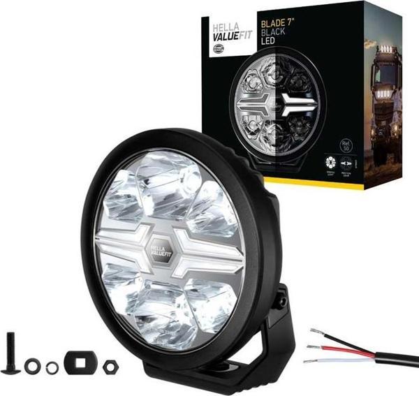 Hella Off-Road Valuefit Blade Led Uzun Far Siyah 36W 7" Beyaz Isik 1FJ357198-051 - Image 1