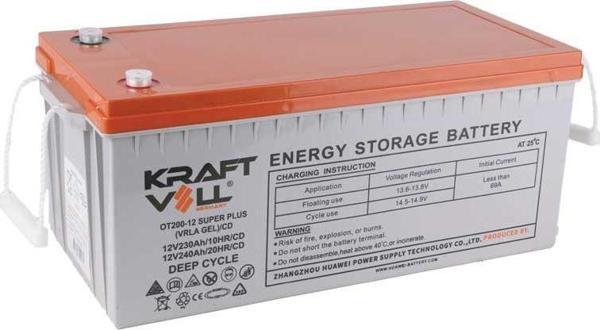 Kraftvoll 12V 230AH(10HR),240AH(20HR) Super Plus Cd Deep Cycle Gel Akü 18070009 - Image 1