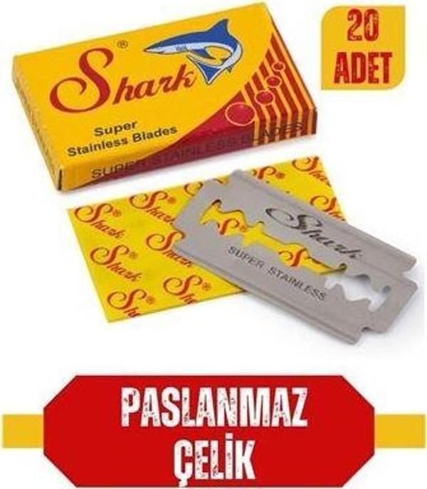 Shark 20 Adet Paslanmaz Çelik Tıraş Jileti - Image 1