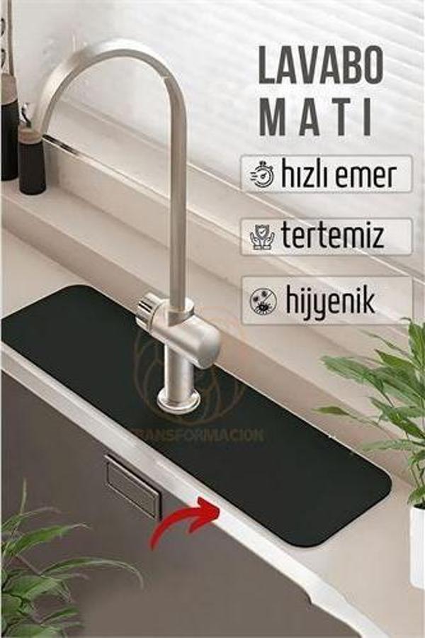 Su Emici Lavabo Matı Hızlı Emen Musluk Matı - Image 1