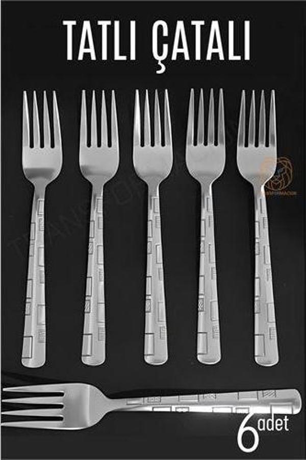 Tatlı Çatalı Seti Veneta 6 lı Paslanmaz - Image 1