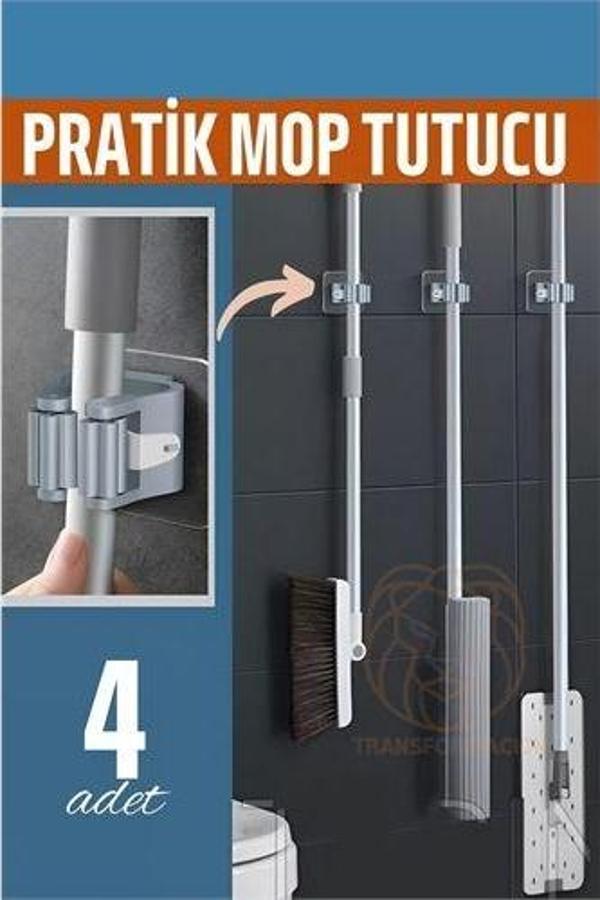 Yapışkanlı Pratik Mop Tutucu 4 ADET - Image 1