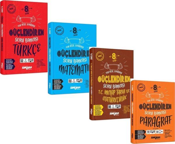 Ankara Yayıncılık 8.Sınıf Türkçe Matematik İnkılap ve Paragraf Soru Bankası Seti 4 Kitap - Ankara Yayıncılık - Image 1