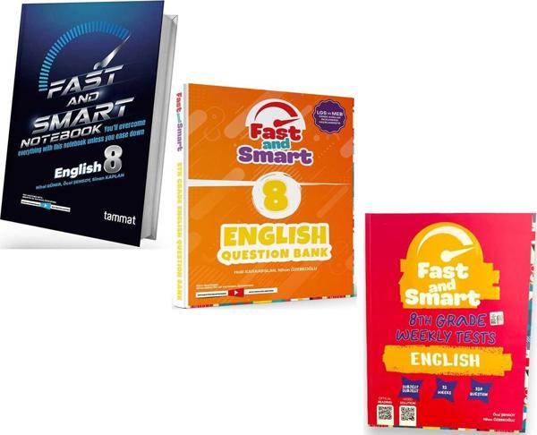Tammat 8.Sınıf İngilizce Defter Soru ve Deneme Seti 3 Kitap - Tammat  Yayıncılık - Image 1
