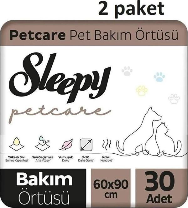 Sleepy Petcare Evcil Hayvan Bakım Örtüsü 30 Adet x 2 - Image 1