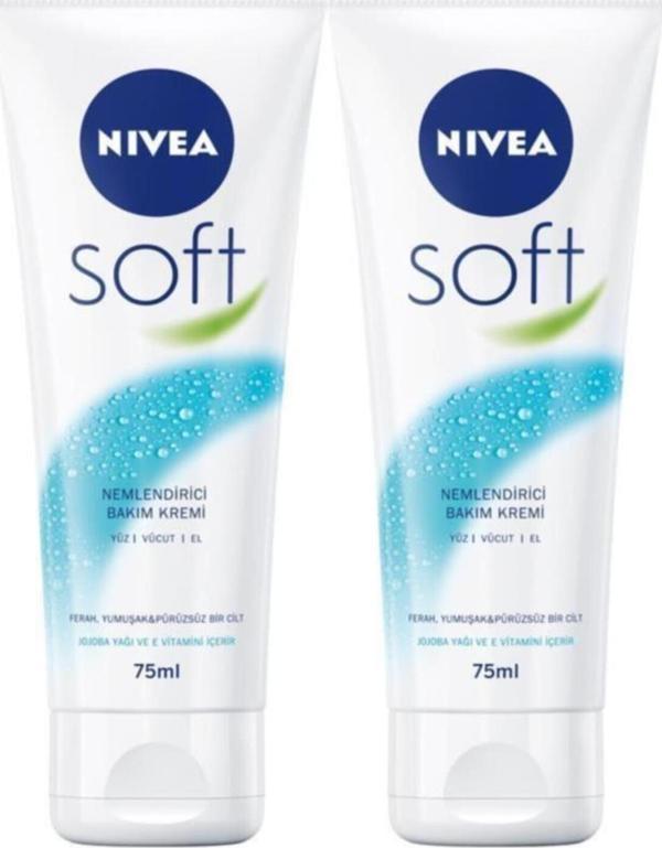 Nivea Soft Nemlendirici Bakım Kremi 75 Ml X2 - Image 1