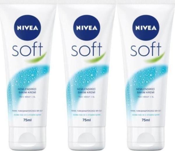 Nivea Soft Nemlendirici Bakım Kremi 75 Ml X3 Adet - Image 1