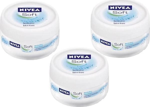 Nivea Soft Nemlendirici Bakım Kremi Yüz Vücut El 200Ml X3 Adet - Image 1