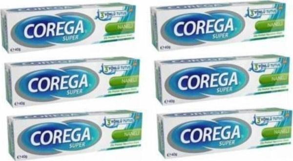 Corega Super Protez Yapıştırıcı Naneli Krem 40Gr X 6Adet - Image 1