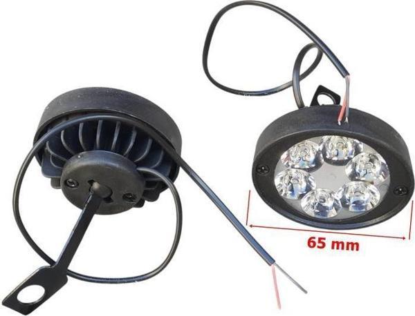 Sis Lambası Yuvarlak 6 Ledli Çakar-Düz 2 Li (Oynar Başlı) - Image 1