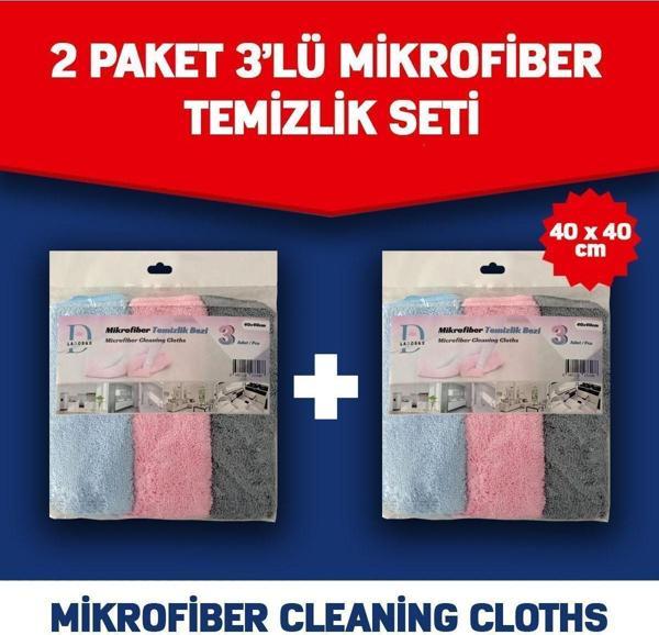 Ladorax Mikrofiber Temizlik Bezi 6 Adet 40*40 Genel Temizlik Bezi - Image 1